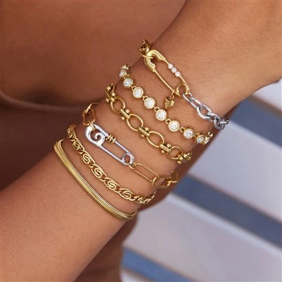 Paperclip bedelarmband