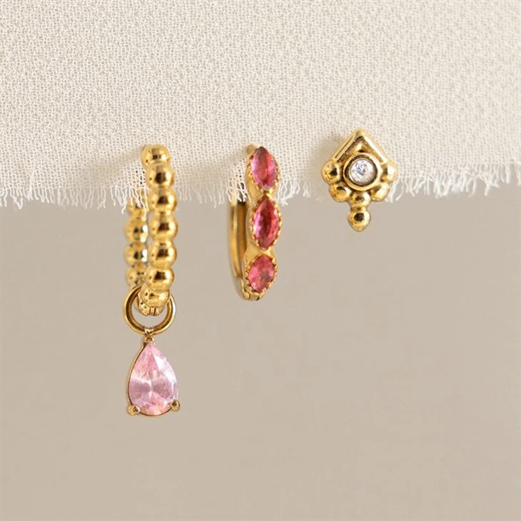CZ Hoop Earring Set high quality