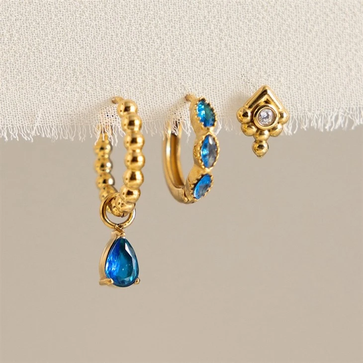 CZ Hoop Earring Set best