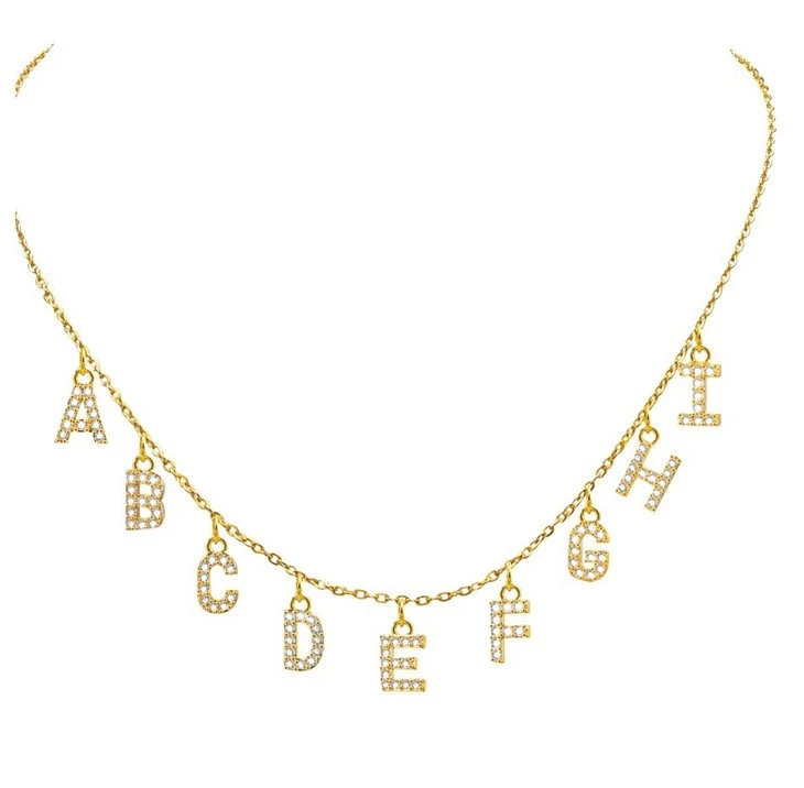 Personalized Letter Chain Necklace high quality